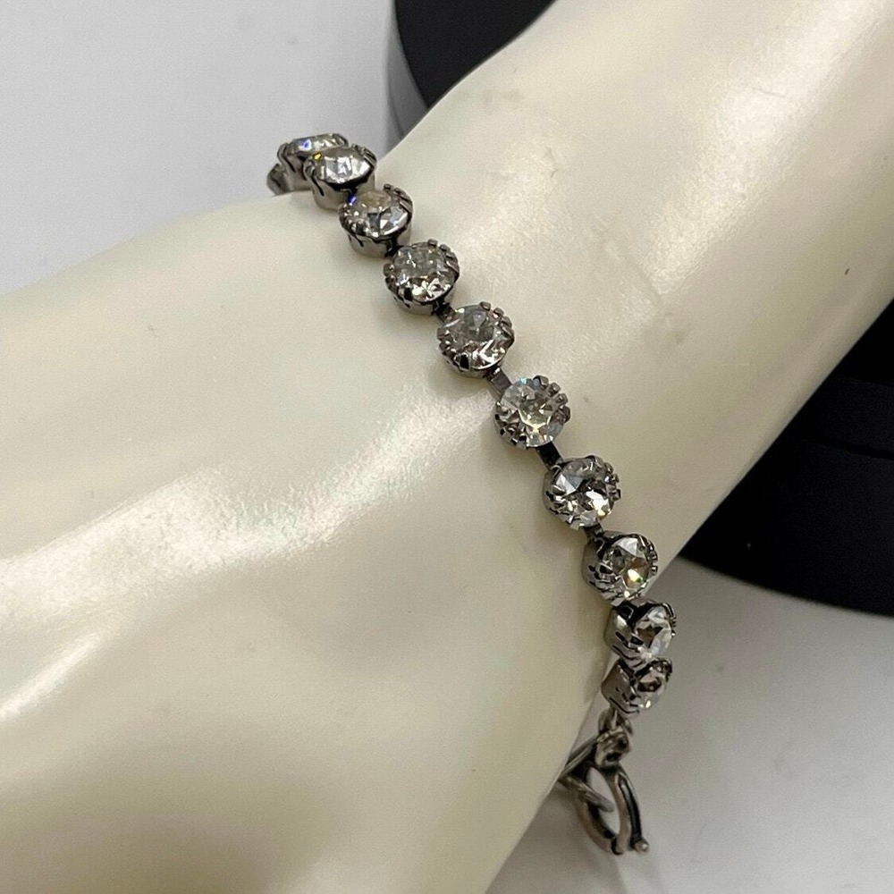 Catherine Popesco La Vie Parisienne Sterling Plated Swarovski Crystal Bracelet